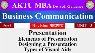 6| business communication in hindi, Presentation, Visual Aids, Business Communication mba 1st sem