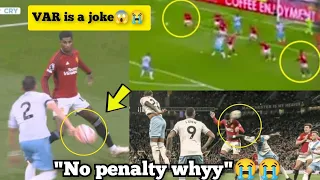 FANS GO CRAZY! 😱 VAR IS AGAINST MANCHESTER UNITED! 😭 RASHFORD PENALTY OVERTURN WHY