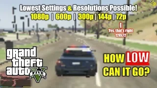 GTA 5 | How Low Can it Go?! 🥔 Lowest Settings and Resolutions Tested!