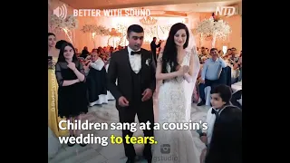Children sang at their cousin's wedding. The unexpected gift.