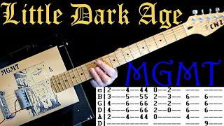 MGMT Little Dark Age Guitar Tutorial / Guitar Tabs / Guitar Lesson / Guitar Cover / Bass Tab