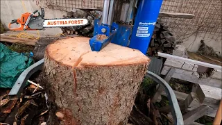 Dicke Äste beim Holzspalten sind der Horror