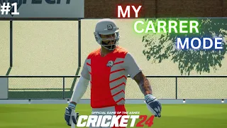 MY FIRST CARRER MODE IN CRICKET 24 |CARRER MODE| EP 1- Crickemon #1