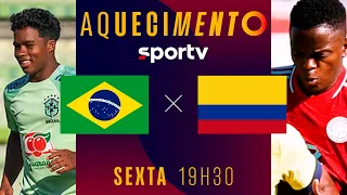 BRASIL X COLÔMBIA | PRÉ-JOGO AQUECIMENTO AO VIVO COM IMAGENS | PRÉ OLÍMPICO | #live | sportv