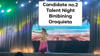 Candidate No.2 Talent Night Binibining Oroquieta