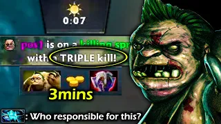 WTF Zero Minute Triple Kill Pudge - Who will be responsible for this game??