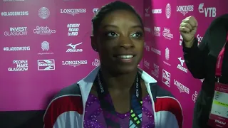 Simone Biles ' I Wanted To Be World Champion Again' - 2015 Glasgow World Gymnastics Championships