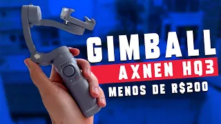 ESTABILIZAÇÃO PROFISSIONAL! Gimball AXNEN HQ3 - Melhor Custo x Benefício | Review Completo