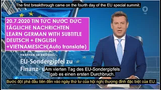 tagesschau 20.07.2020 THỜI SỰ NƯỚC ĐỨC, Deutsch lernen, Tägliche Nachrichten (Auto translate)