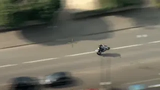 A motorcyclist hits speeds of over 100mph as Police Interceptors close in