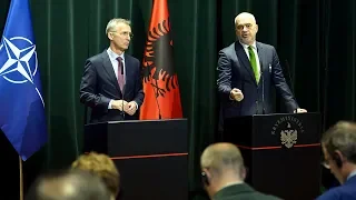 NATO Secretary General with the Prime Minister of 🇦🇱Albania Edi Rama, 02 JUN 2019