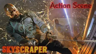 Scaling The Building 😱🥴 || Skyscraper Movie Best Action Scene || Dwayne Johnson #movie