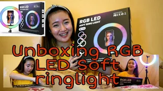 UNBOXING 26cm RGB LED Soft Ring light with tripod !