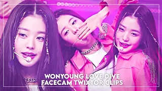 WONYOUNG LOVE DIVE FACECAM TWIXTOR CLIPS
