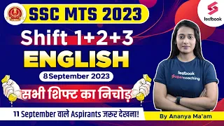 SSC MTS English All Shift Asked Questions 2023 | SSC MTS English Questions - 8 Sept | Ananya Ma'am