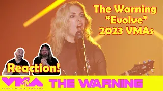 Musicians react to hearing The Warning Performs "EVOLVE" | 2023 VMAs!