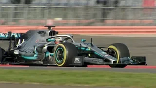 Mercedes W10 Makes Track Debut at Silverstone | 2019 Formula 1 Launches