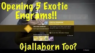 Destiny: "OPENING 5 EXOTIC ENGRAMS AND LEGENDARY ENGRAMS" - Engram Decoding