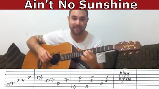 Fingerstyle Tutorial: Ain't No Sunshine (When She's Gone) - w/ TAB (Guitar Lesson)