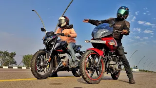 Pulsar N250 Vs Pulsar 220F | Long Race