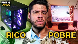 PC de POBRE ''RICO'' vs PC SIRENE da POLÍCIA - FRITANDO SETUPS