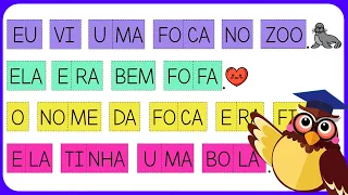 Textos curtos para aprender a ler -  Passeio no Zoo | Aprendendo a ler em casa| Ensinando meu filho