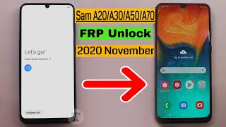 Samsung A20/A30/A50/A70 FRP Unlock/Bypass Google Account Lock 2020 November Fix app not install