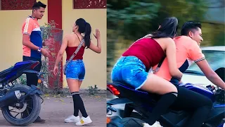 Pick Up Hot Model on Road Prank // sumit cool dubey // prayagraj