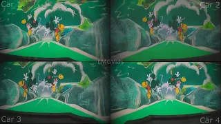 [2020] Mickey and Minnie's Runaway Railway - POV of all Cars at Same time | Trackless Attraction |