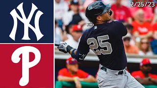 New York Yankees @ Philadelphia Phillies | Spring Training Highlights | 2/25/23