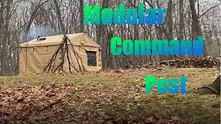 U. S. Army Mobile Command Tent With Wood Stove