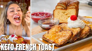 KETO FRENCH TOAST WITH HOMEMADE KETO BREAD! Quick, Easy, Simple, & Delicious Keto Recipe