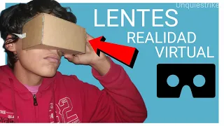 Como hacer unos LENTES DE REALIDAD VIRTUAL de carton tutorial [Unquiestriken]