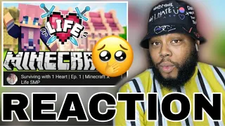 jOeY REaCTs to LDShadowLady Surviving with 1 Heart | Ep. 1 | Minecraft X Life SMP