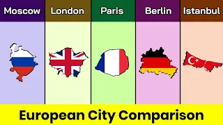 Moscow vs London vs Paris vs Berlin vs istanbul | European city Comparison | Comparison | Data Duck