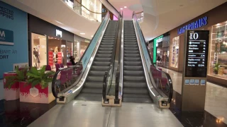 Sweden, Stockholm, Mall of Scandinavia, 31X escalator ride