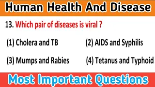 human health and disease mcq for neet - Part 1