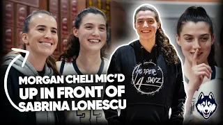 Uconn commit Morgan Cheli MIC'D UP in front of SABRINA IONESCU!