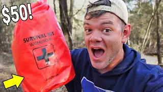 SOLO Surviving 24hrs with Walmart Survival Kit!