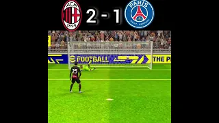 AC Milan vs PSG 🎯🤑 | Penalty Shootout - efootball™ highlights #shorts #efootball2023 #messi #pes