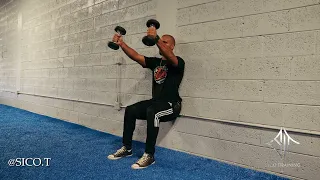 Wall Sit Front Raises