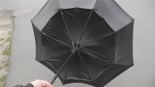 Сверхпрочный зонт Unbreakable Umbrella обзор и тесты, сравнения неубиваемого зонтика трости