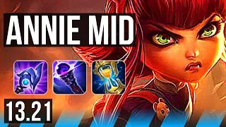 ANNIE vs AHRI (MID) | 800+ games, 13/3/6 | KR Master | 13.21