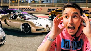 I'M RACING MY BUGATTI ON TRACK!!! [very bad idea...]