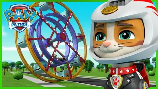 Les chiots à moto et Chascadeur arrêtent une grande roue hors de contrôle! - PAW Patrol animés