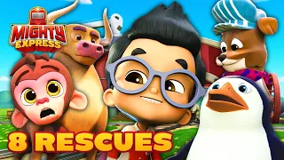 Monkeys, Bulls, and Penguins Oh My! 🙊 COMPILATION EPISODE 🙊 - Mighty Express Official