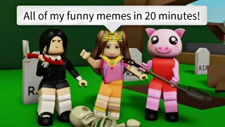 All of my BEST FUNNY MEMES in 20 minutes😂 - Roblox Compilation!