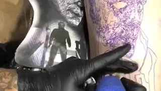 Michael Myers Tattoo Time lapse by @adamkriewaldttattoo