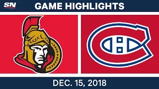 NHL Highlights | Senators vs. Canadiens - Dec 15, 2018