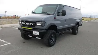 1998 FORD E350 CARGO EXTENDED 7.3 DIESEL VAN 4X4